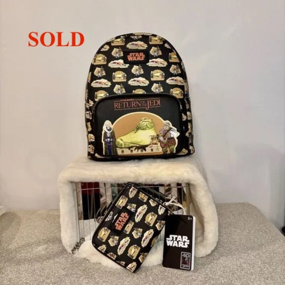 Loungefly Star Wars Return of the Jedi Backpack & Wallet – 40th Anniversary Set